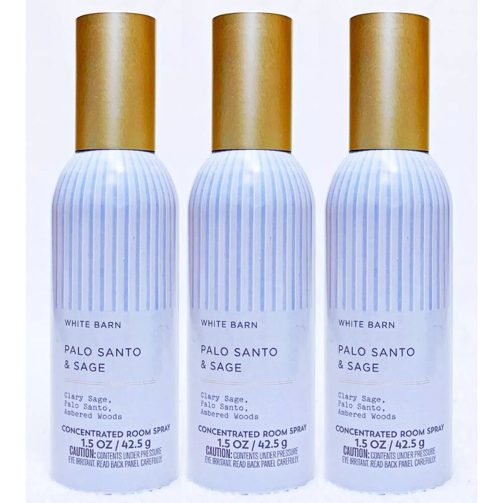 3x Bath & Body Works Palo Santo & Sage Concentrate Room Spray Freshener 1.5 oz